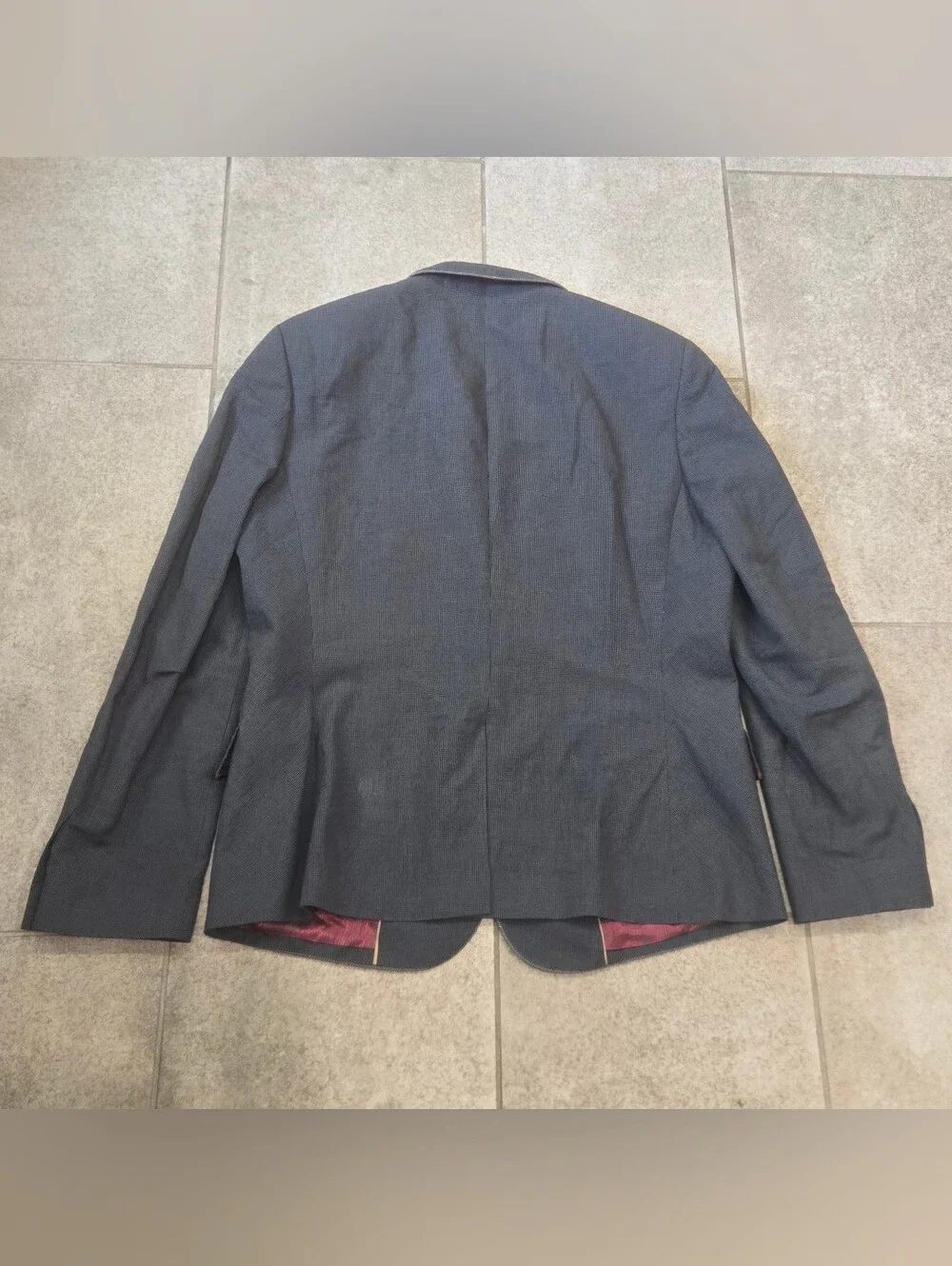 Ted Baker Linen Cotton Blend Blazer Gray Sz 5/42R Smart Casual